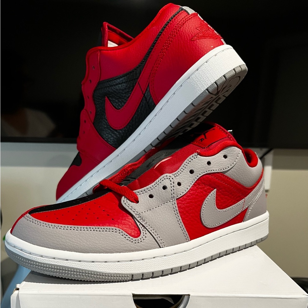 Nike Jordan 1 Low SE "Gym Red/Cement Grey/Black/White" Women's Shoes